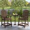 Costway 1/2/4 PCS Tall Bar Stool HDPE Patio Chair with Armrest Footrest Home Indoor Outdoor Brown